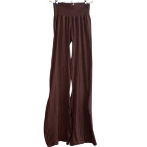 Free Prople Movement Good Karma stretch flare brown leggings NEW